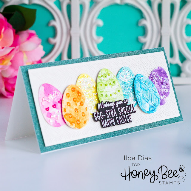 Build an egg dies,Hoppy Easter Stamps, Basketweave Slimline Cover Plate, Sneak Peeks,Honey Bee Stamps,Easter Card,Card Making, Stamping, Die Cutting, handmade card, ilovedoingallthingscrafty, Stamps, how to,