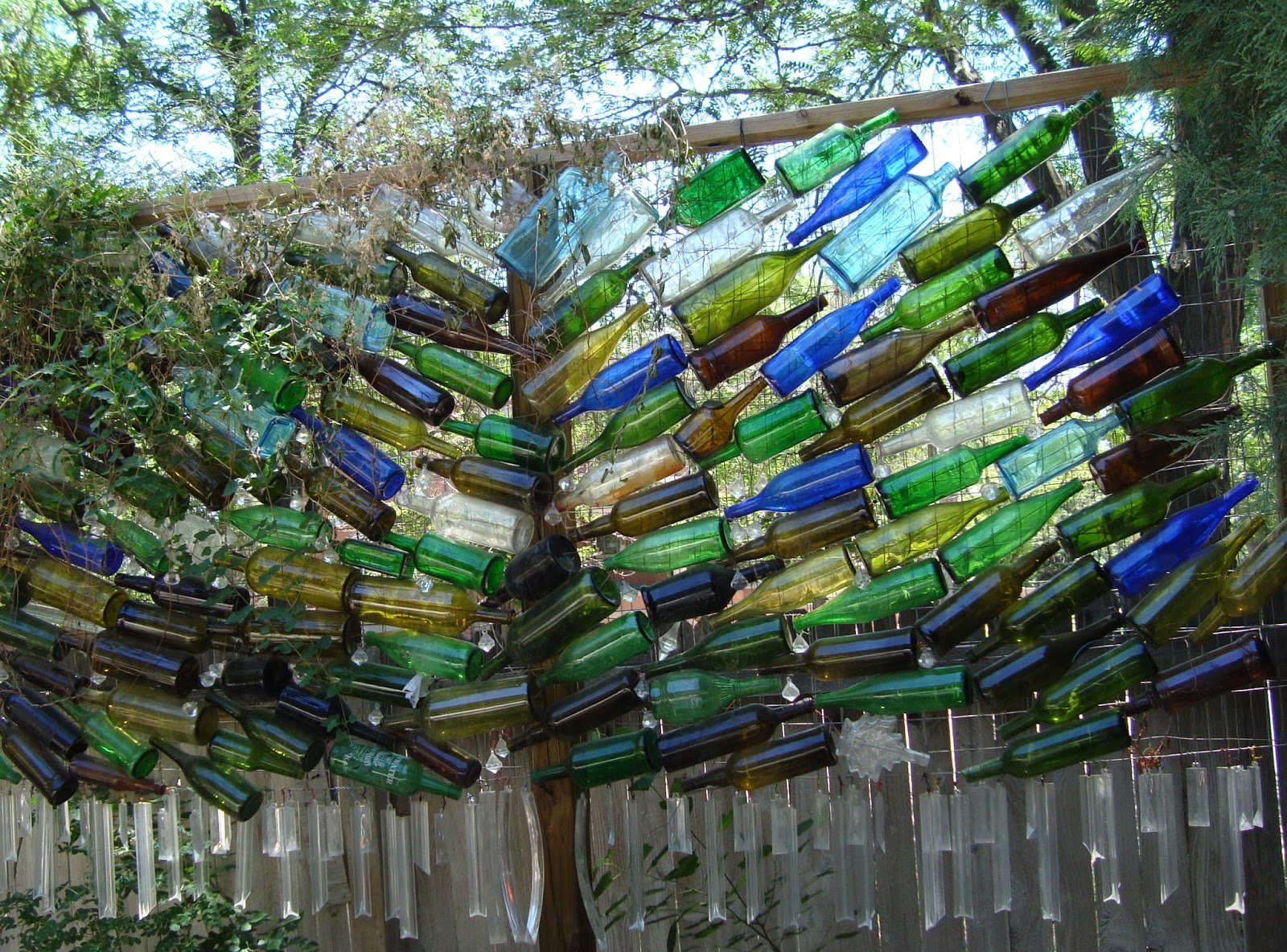 COHorts Wine Bottle Art In the Garden