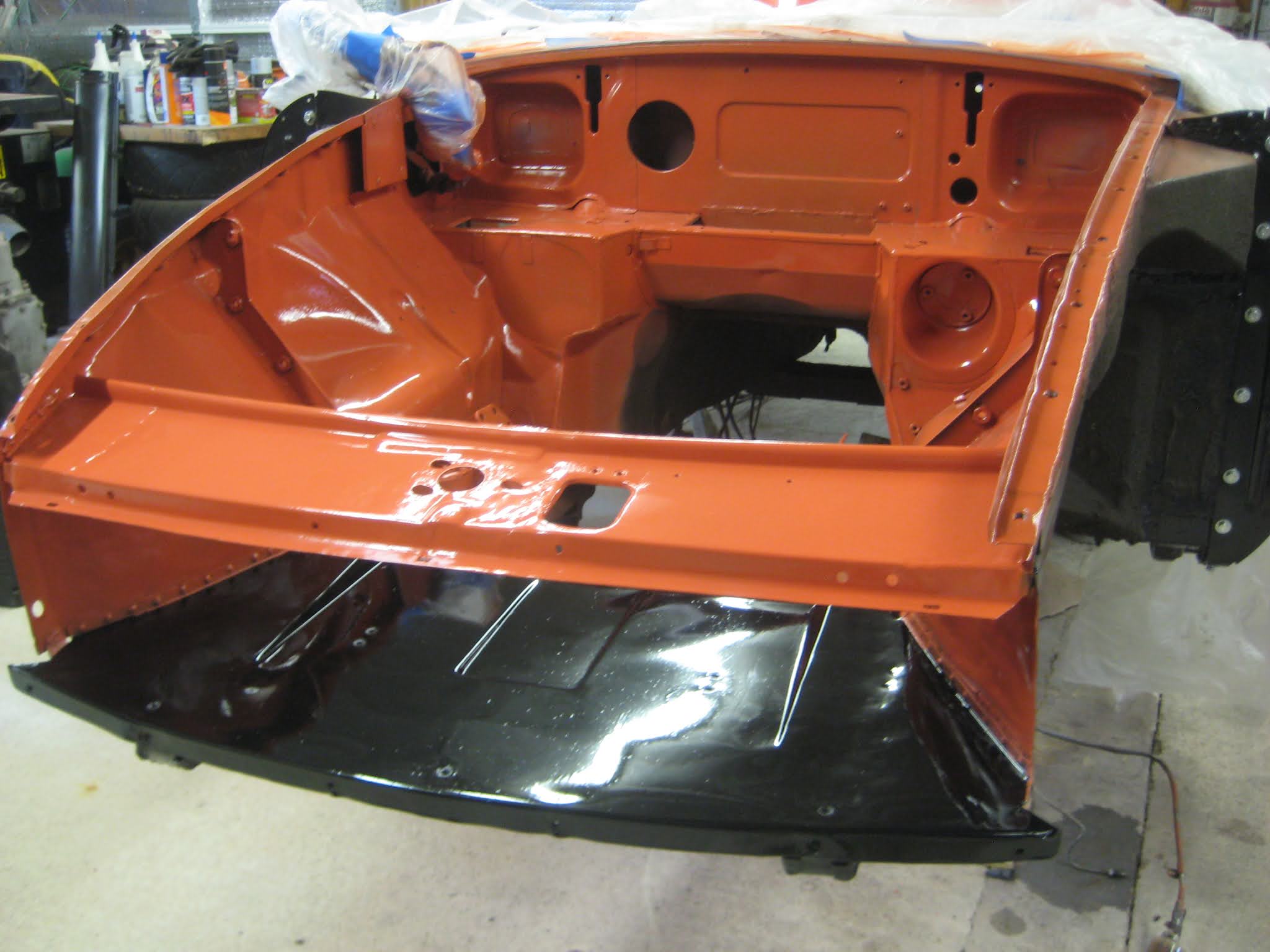 Adam's MGB Restoration Engine Bay Paint
