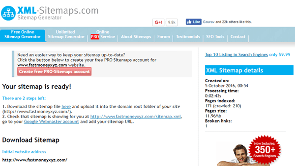 sitemap xml file kaise generate karte hai or iske benefits k m