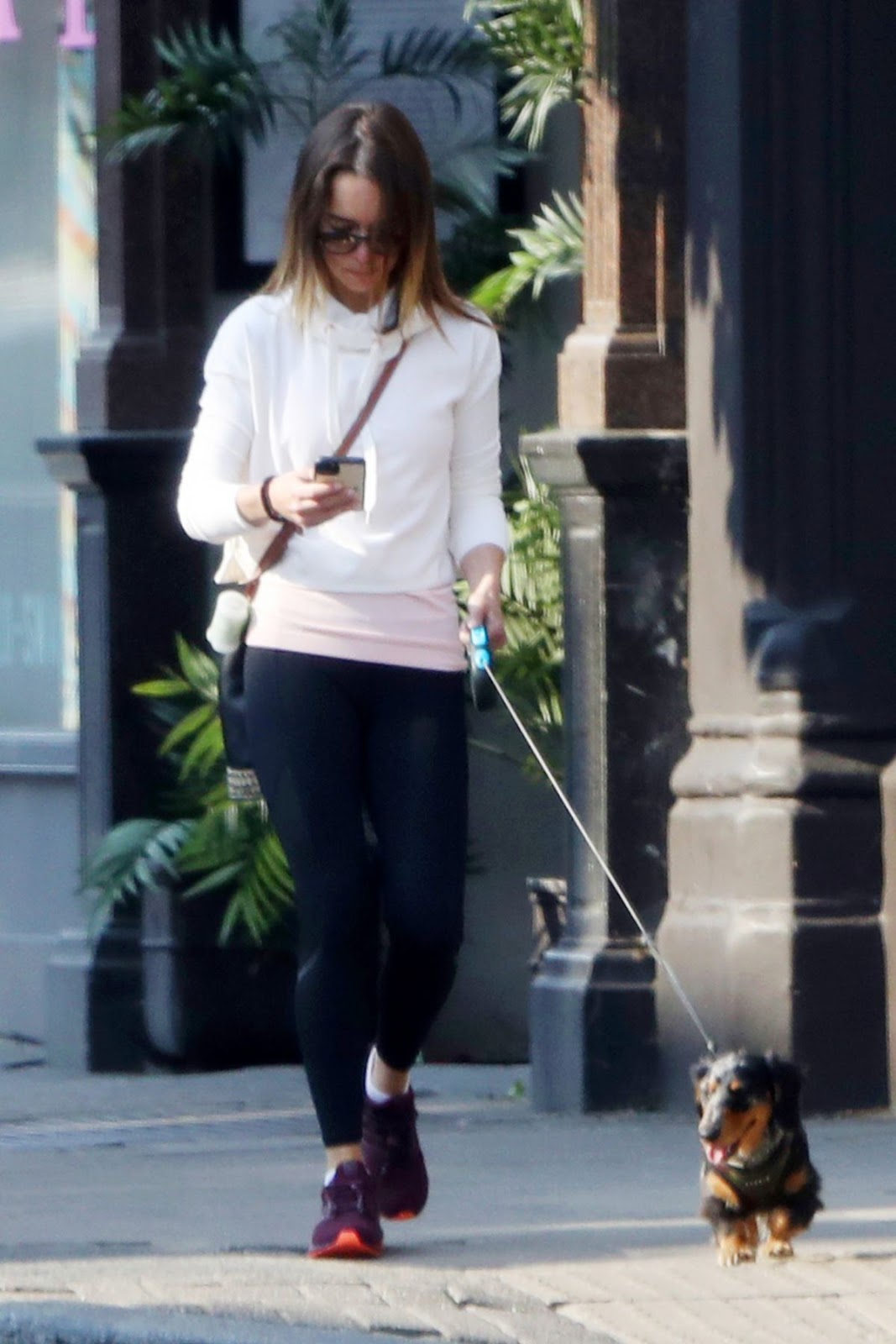 Emilia Clarke Clicked Outside with Her Dog at a Park in London 23 Jun -2020