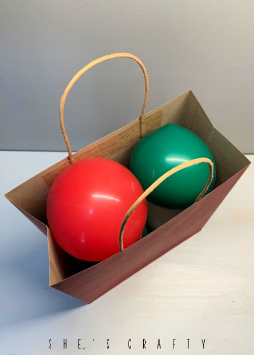 Creative way to give money for Christmas - money filled balloons