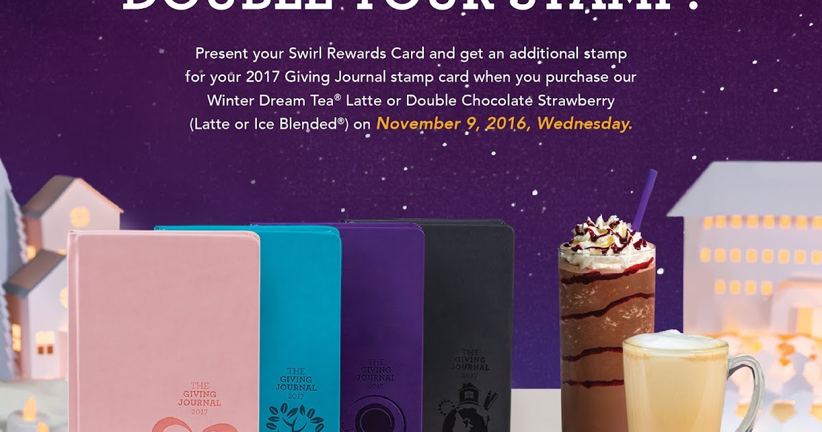 Double Stamps For The 2017 Giving Journal Of Cbtl Gameops