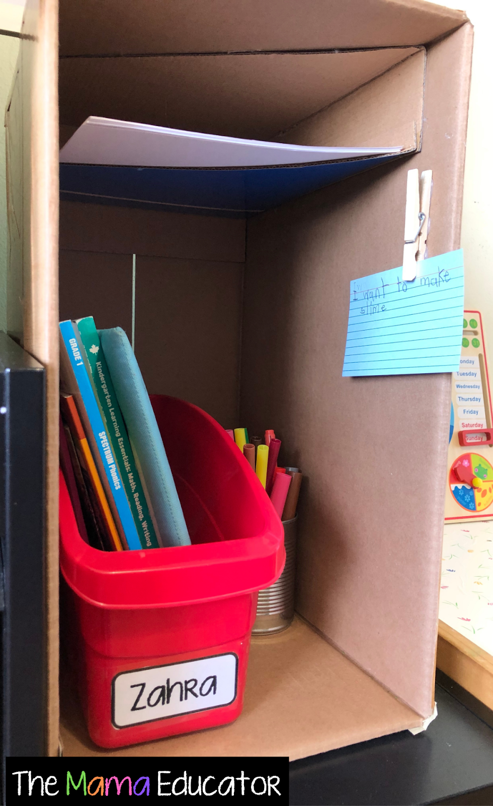 DIY Homeschool Cubby