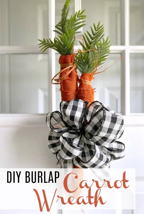 burlap carrot and overlay