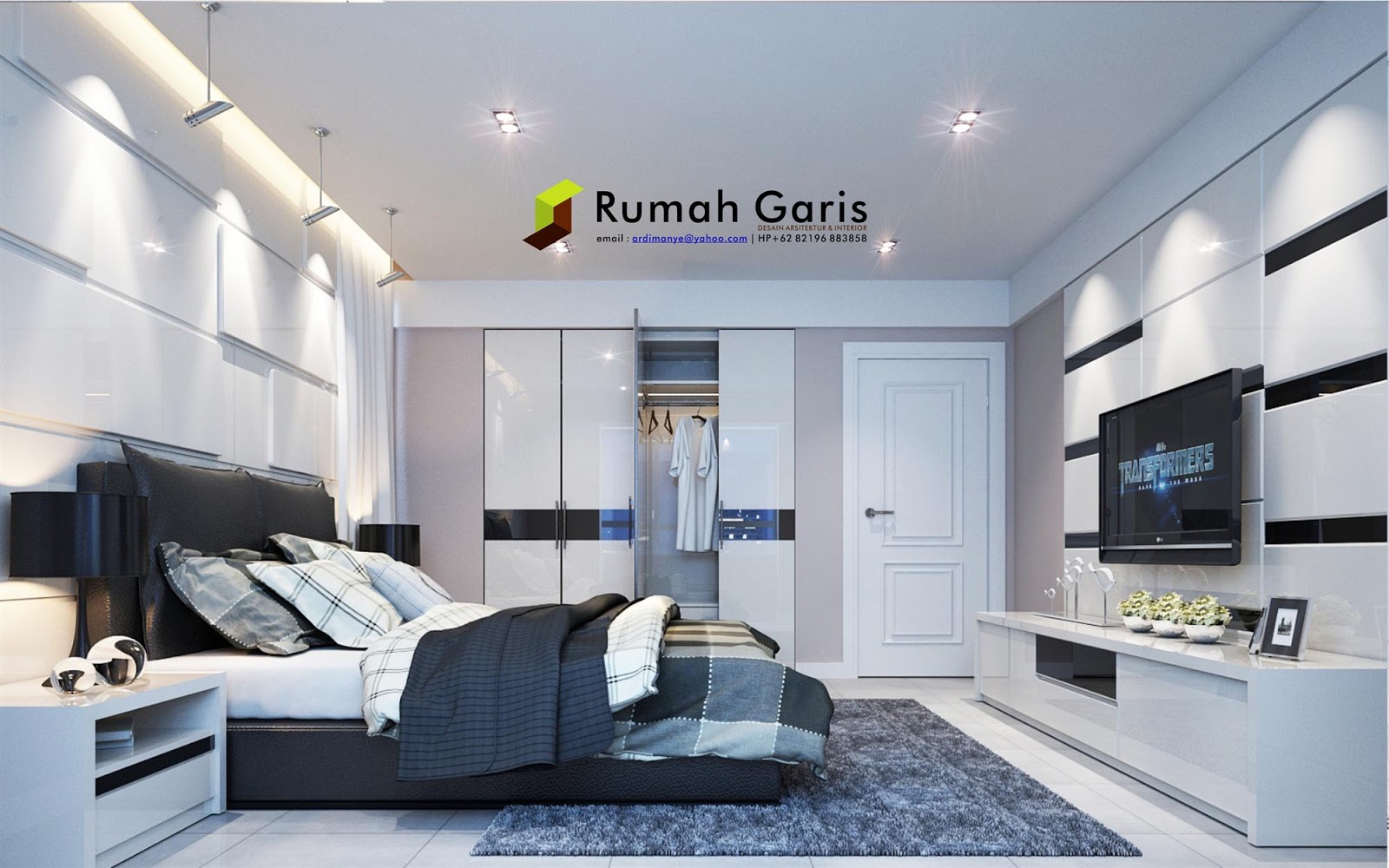 Kumpulan Desain Interior Kamar Tidur 3D Render By RUMAH GARIS
