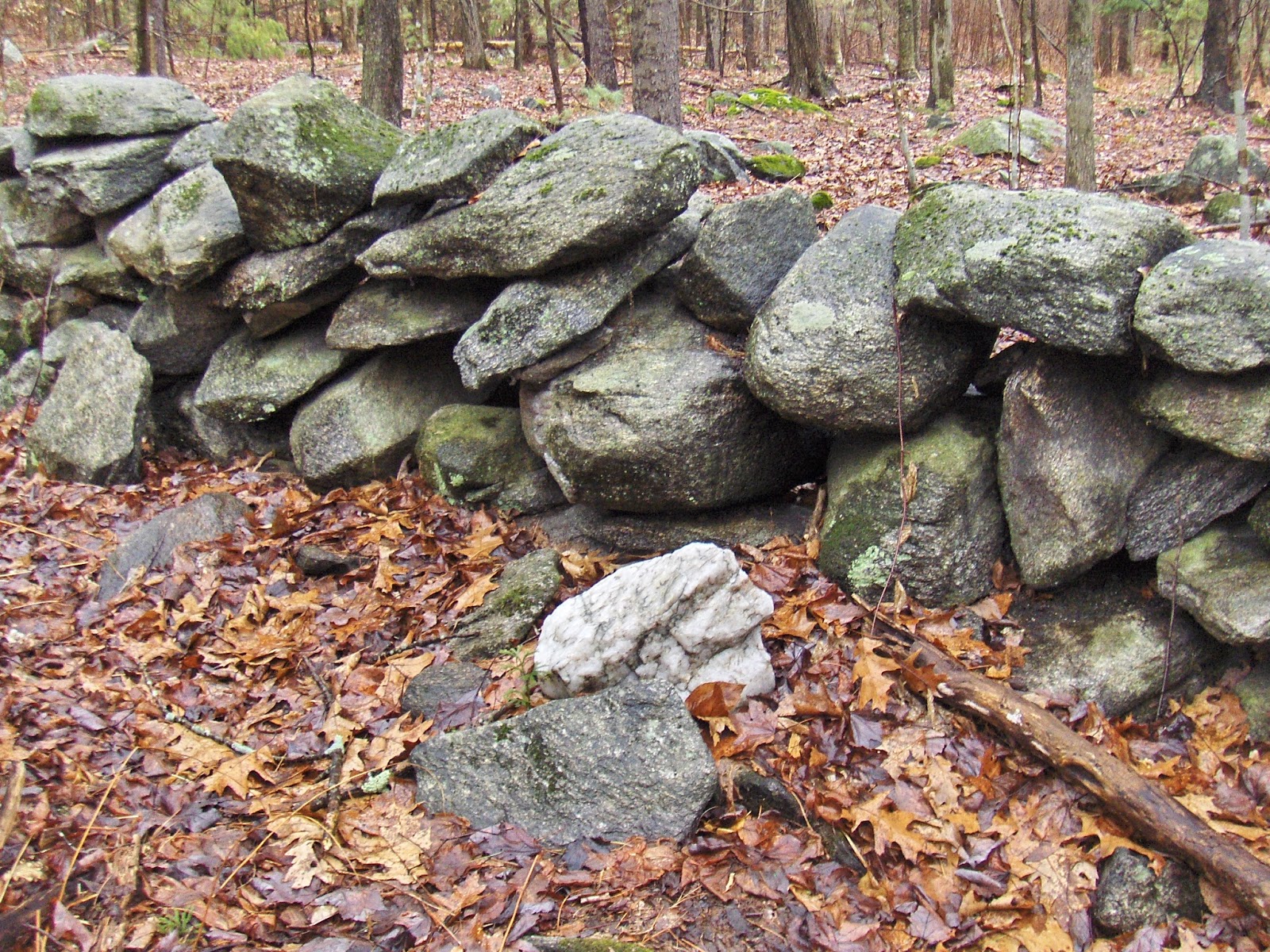 Rock Piles Quartz from a wall