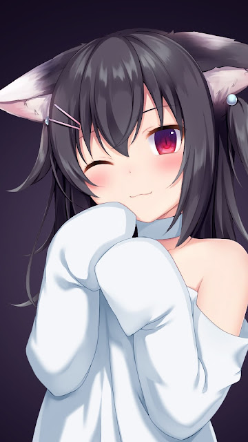 Anime girl cat ears