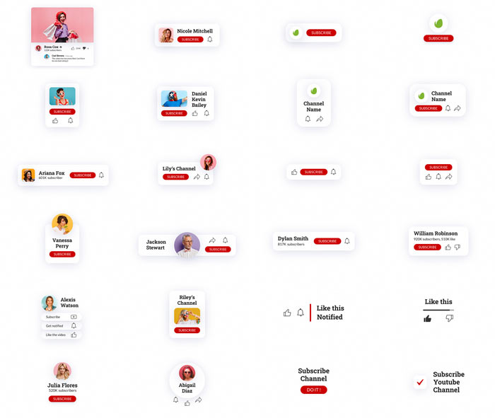 YouTube Buttons Pack After Effects Project YouTube Buttons Pack