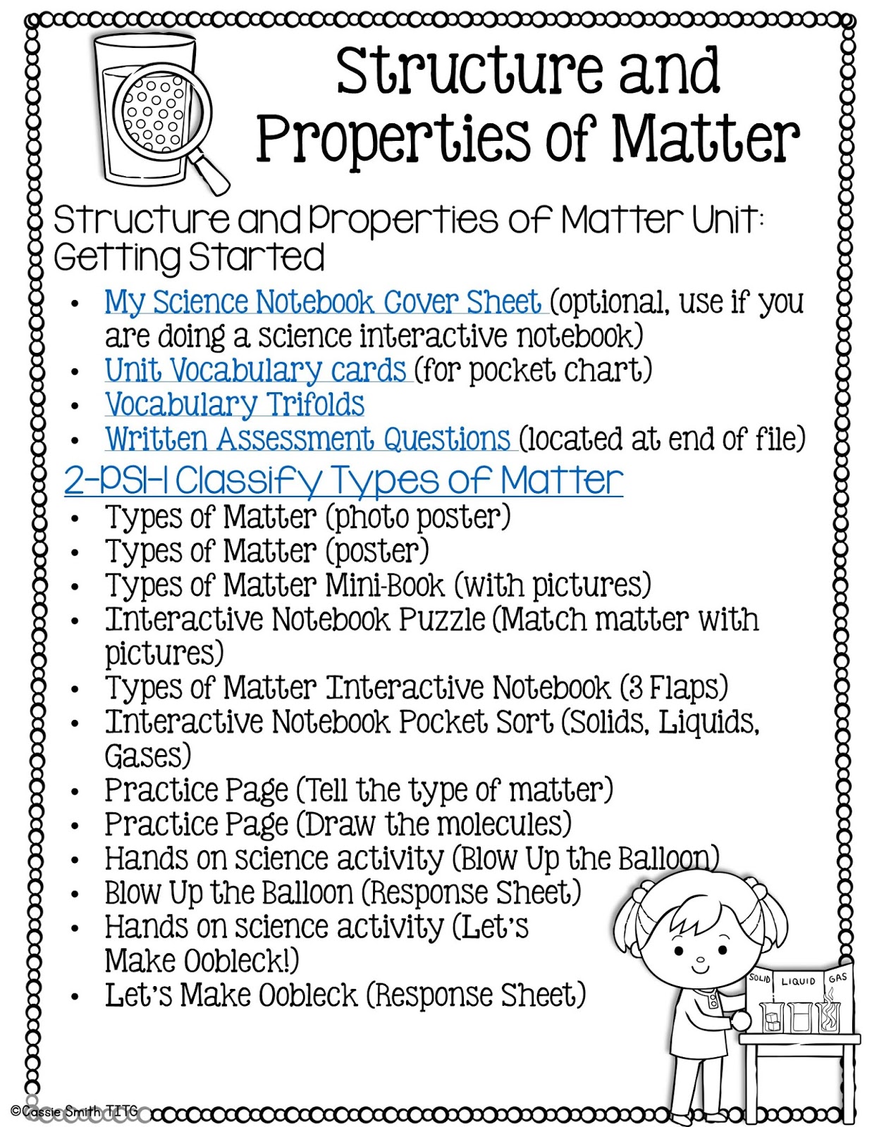 Structure and Properties of Matter 2nd Grade NGSS | Thrifty in Third Grade
