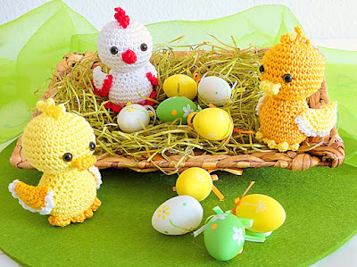 amigurumi crochet Easter Chicklet and Ducklings