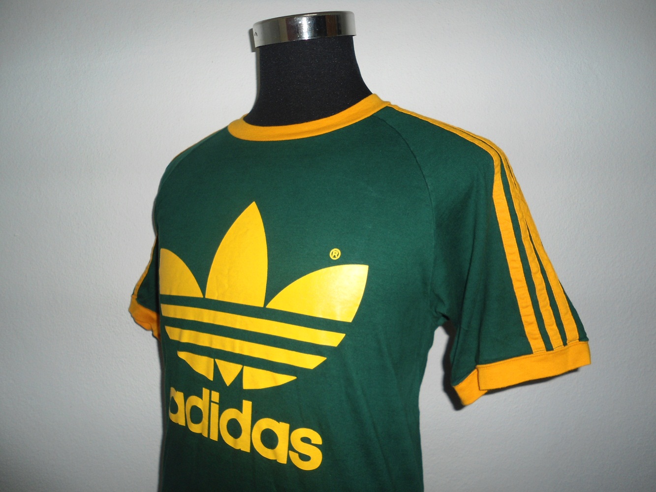 bundle select: adidas trefoil ringer dark green shirt