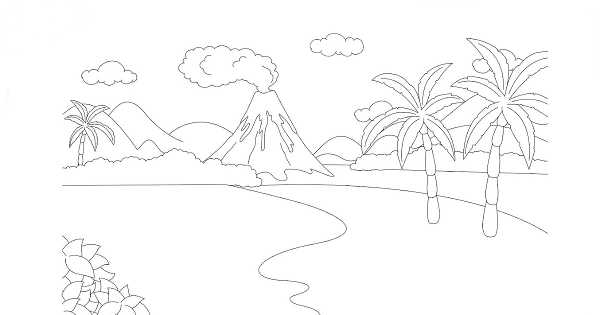 Desenhos de Paisagens da água para colorir, jogos de pintar e imprimir   Páginas para colorir gratuitas, Páginas para colorir, Paisagem desenho