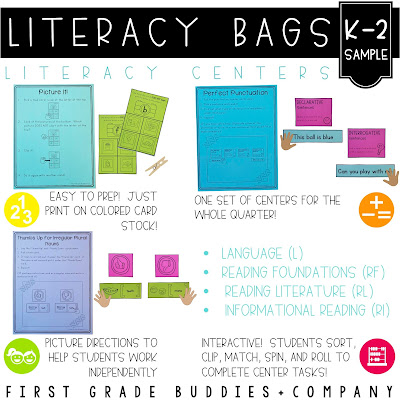 https://www.teacherspayteachers.com/Product/Literacy-Bags-Sample-FREEBIE-K-2-Reading-Centers-1385428