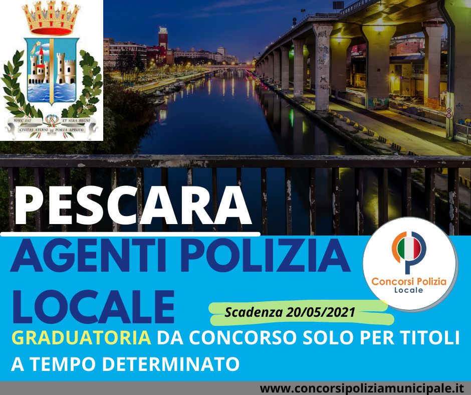 Concorso solo per titoli a tempo determinato Agenti di Polizia Locale