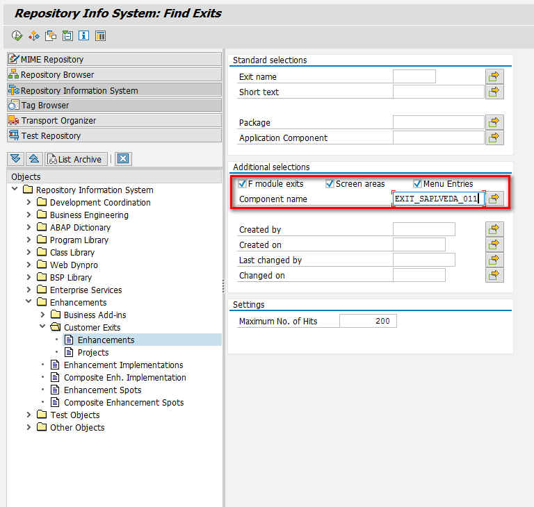 ABAP Development Blog How to find a SAP Enhancement when we know the