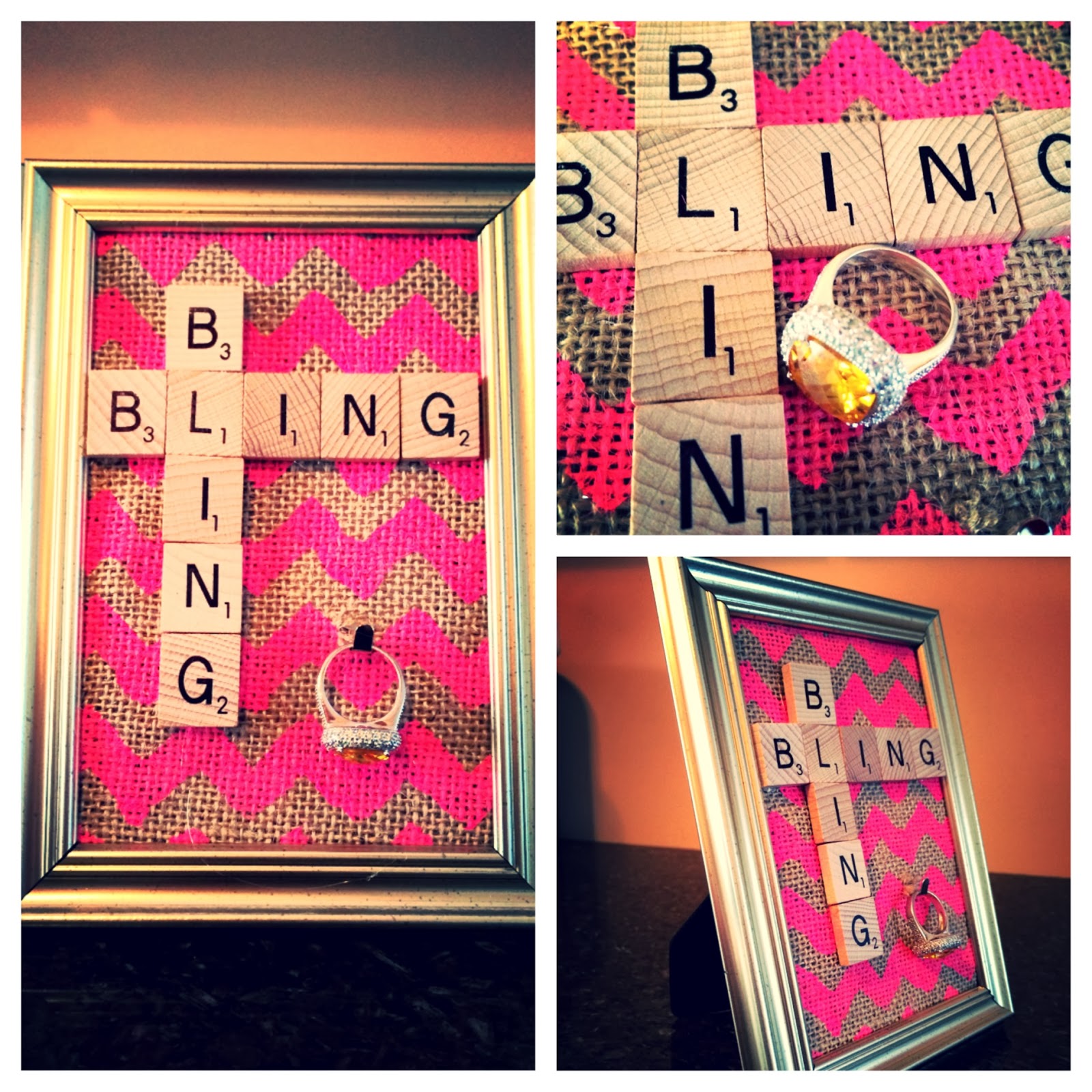 Backyard Bride: DIY Picture Frame Ring Holder