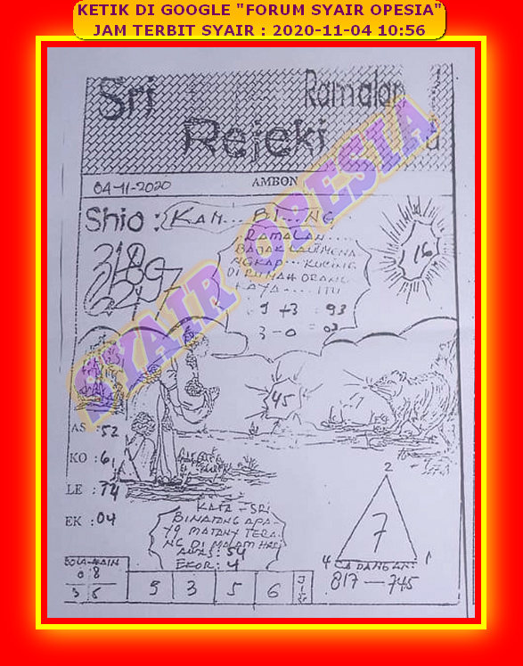 1 New Message) Kode Syair Sydney 4 November 2020 - Forum Syair Togel  Hongkong Singapura Sydney