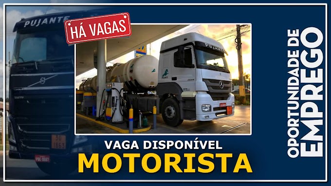 Pujante Transportes abre vagas para Motorista caminhão Tanque