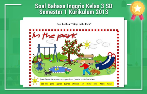 Soal Bahasa Inggris Kelas 3 Sd Semester 1 Kurikulum 2013