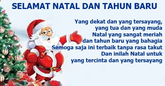 Selamat Hari Natal dan Tahun Baru. Inilah Kumpulan Kata