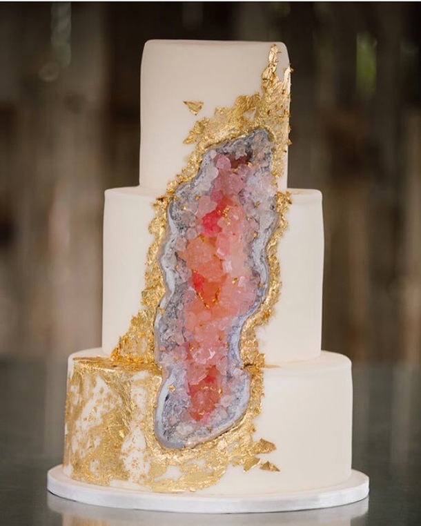 New Wedding Cake Trend Geode Cakes
