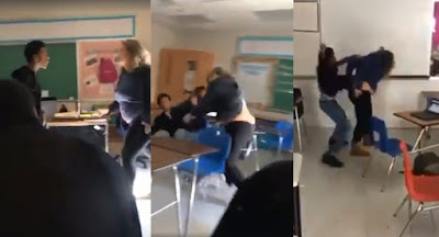 Alumno y maestra Kentucky, EU fueron grabados mientras peleaban por un celular