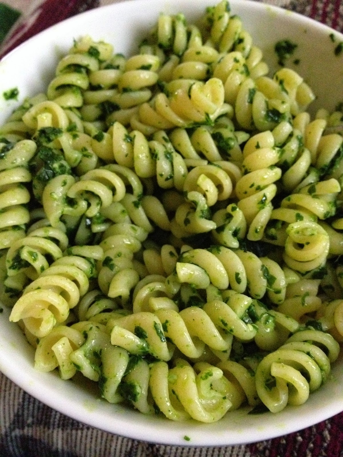 a peek inside What's for Dinner {31} Kale Parsley Pesto (without nuts!)