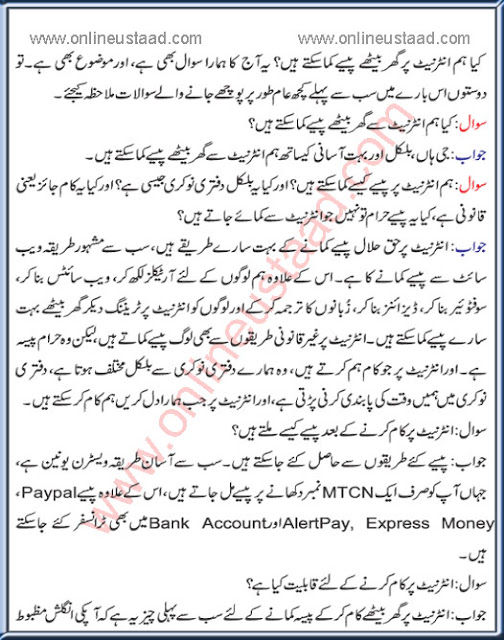 Earning Money Online in Urdu