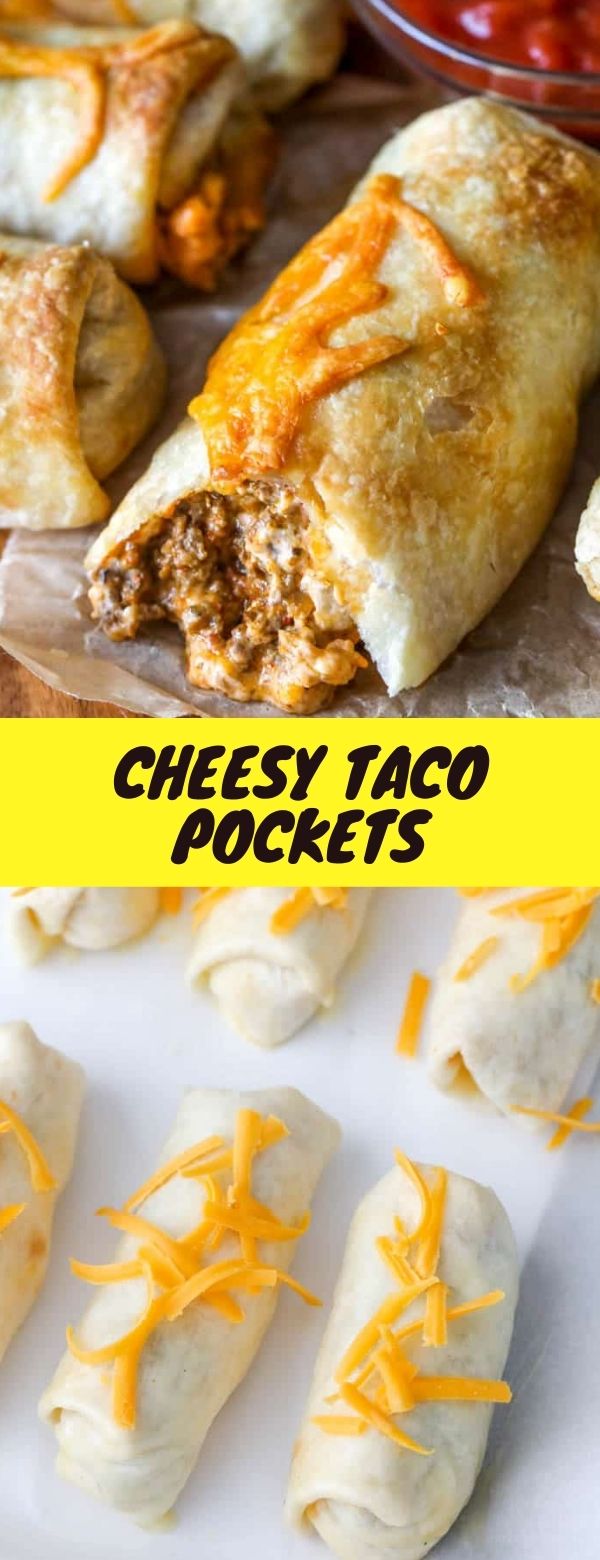 CHEESY TACO POCKETS #appetizer #cheesy #taco #pocket