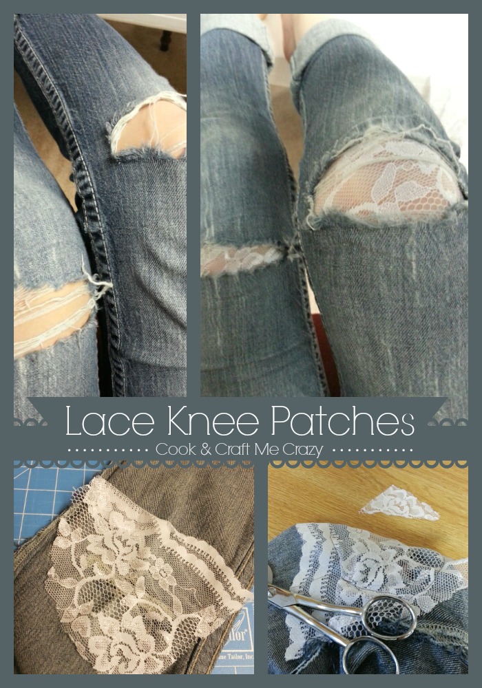 Cook and Craft Me Crazy: Lace Knee Patches