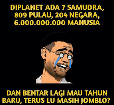 meme tahun baru jomblo baper