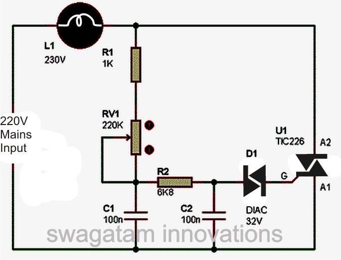 Simple Light Dimmer Switch Circuit