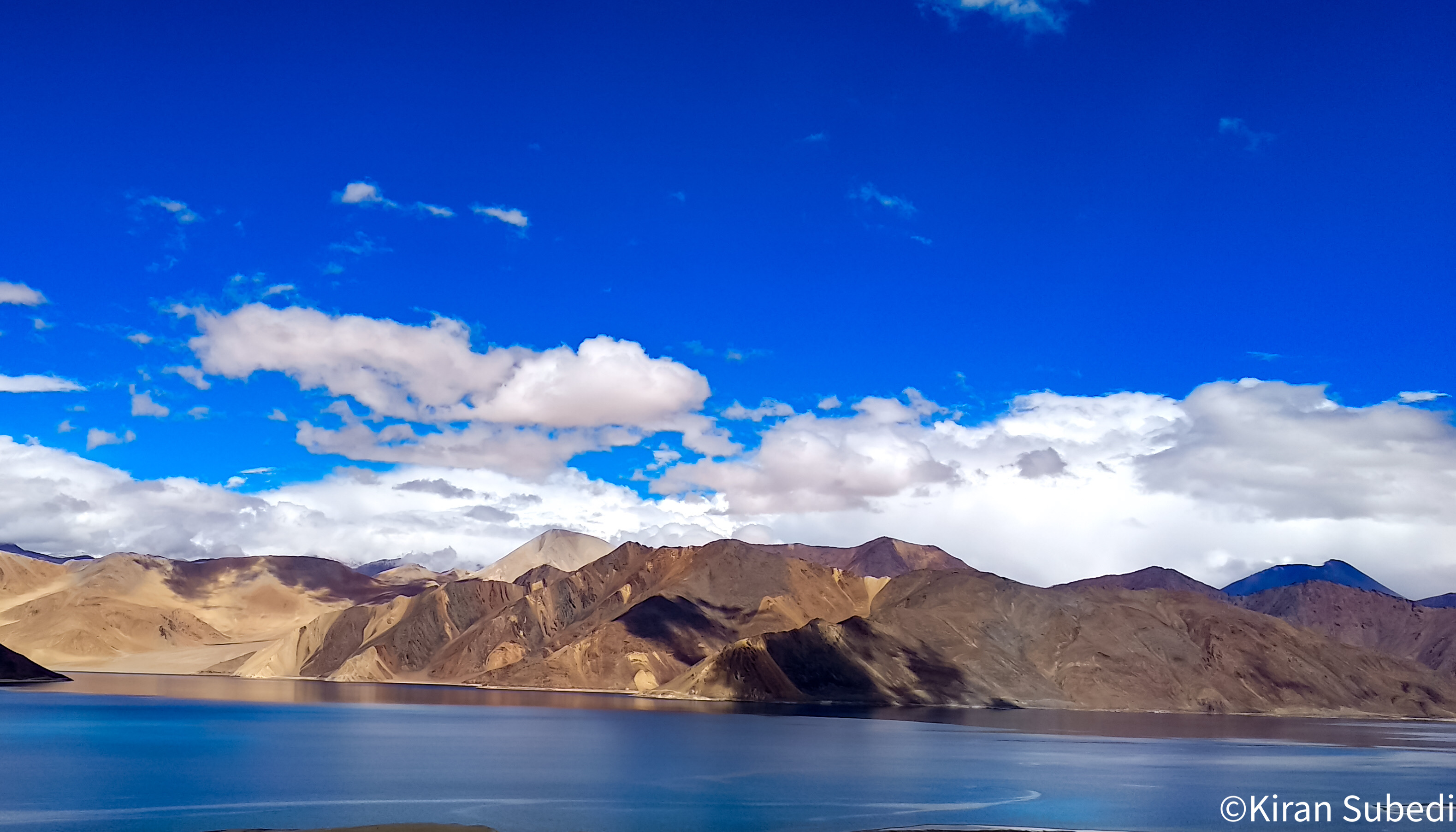 Pangong Tso Lake Ladakh Pangong Tso is elevated at 4350 meters about 14,270 feet from sea level.