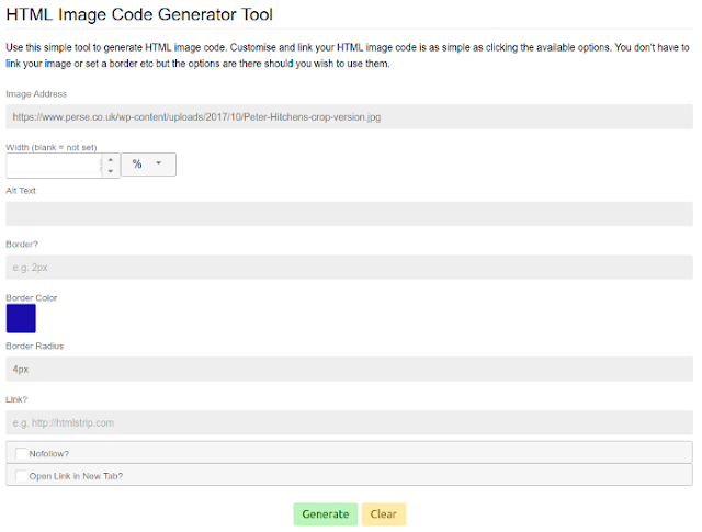 HTML Image Code Generator Tool