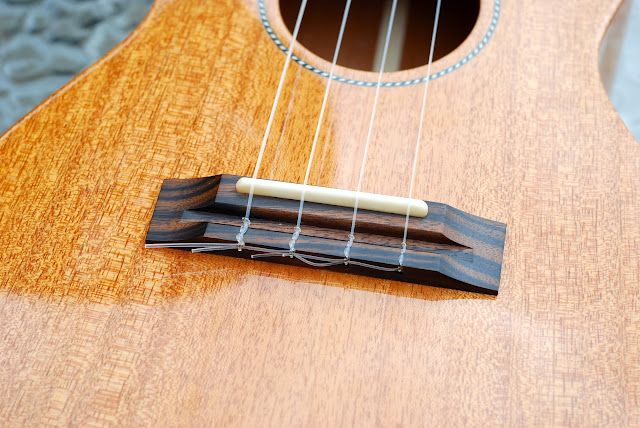 Pono MTD-E tenor ukulele bridge