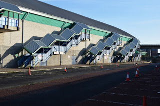 Staircases for crowds leaving the Arena