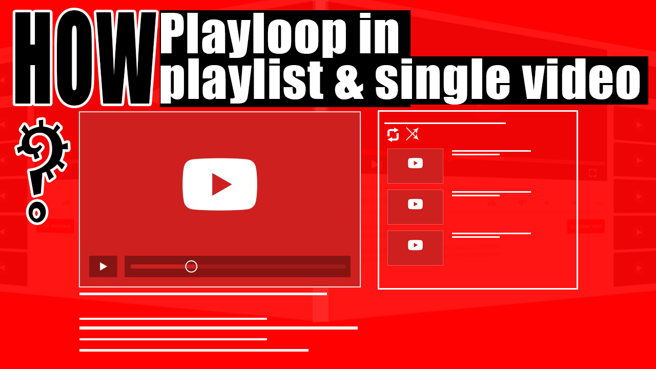 How to set Play Loop on single Video and Playlist on YouTube 2021 Big