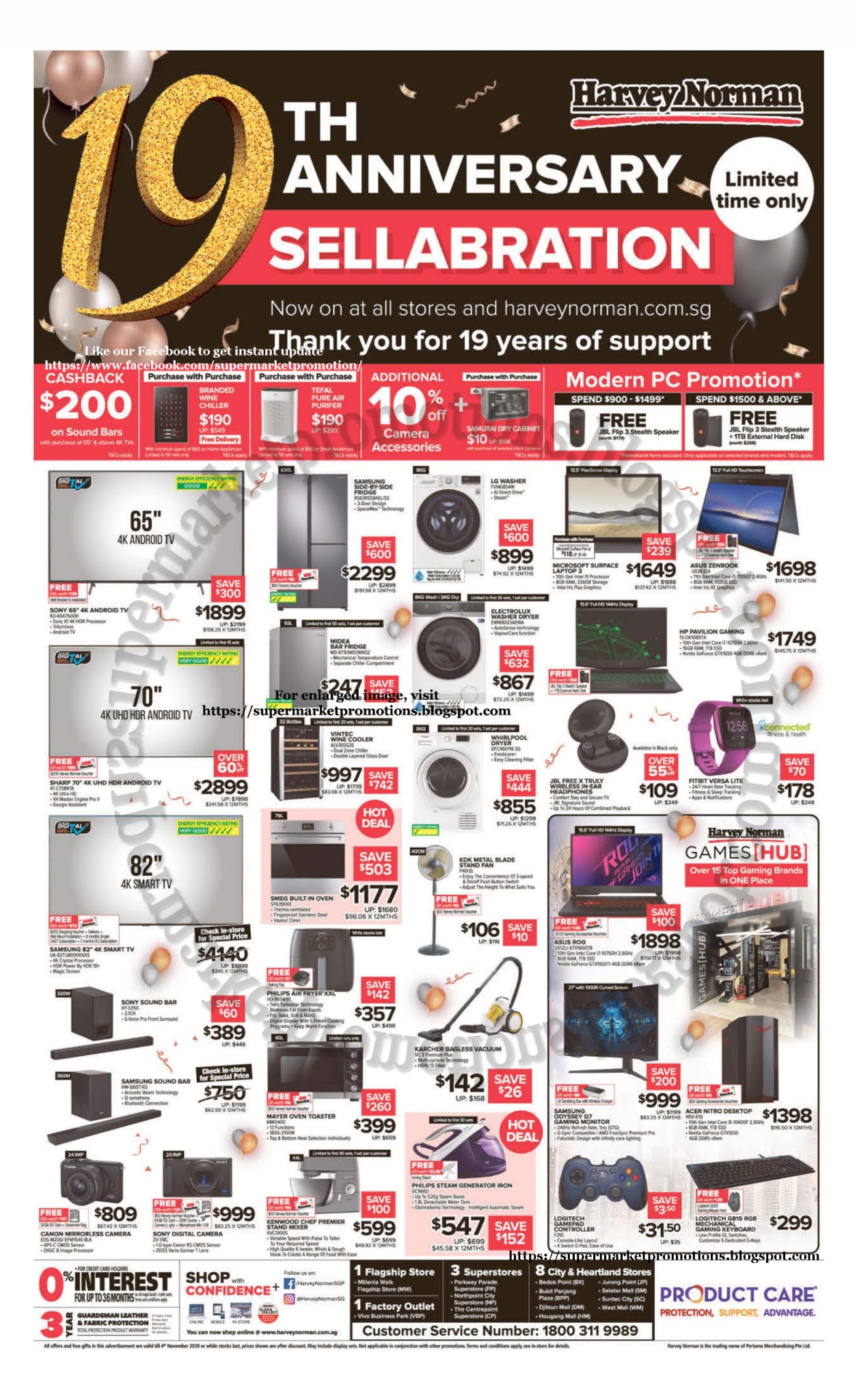 Harvey Norman 19th Anniversary Sellabration 31 October 2020