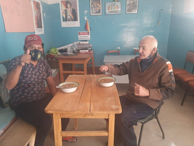 Unser Frühstück in Zapatera Bolivien