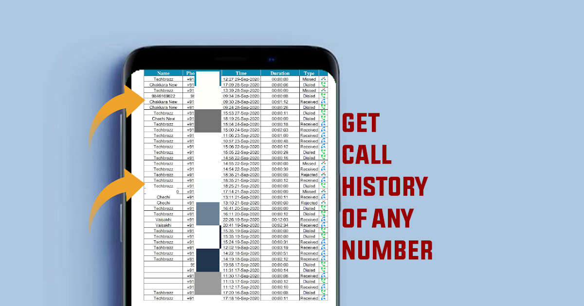 How to get the call history of any Mobile number