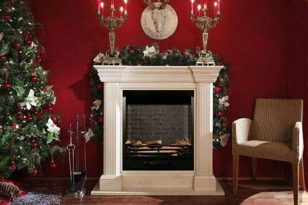 Chimenea en Navidad - Colores en Casa