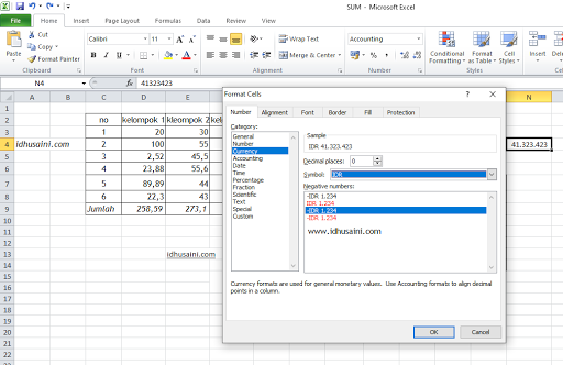 Fungsi Menu Number Pada Excel Husaini Blog Fungsi Menu Number Pada Excel Husaini Blog