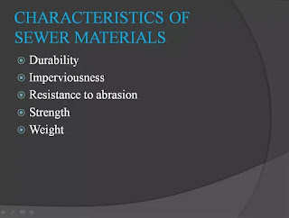 characteristic of sewer material