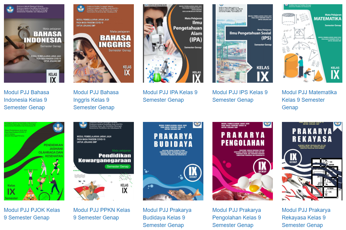 Modul Pjj Smp Kelas 9 Semester Genap Semua Mata Pelajaran Didno76 Com