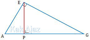 Segitiga AEG sku-siku di E