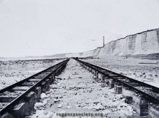 Так выглядели рельсы дороги The Brighton and Rottingdean Seashore Electric Railway