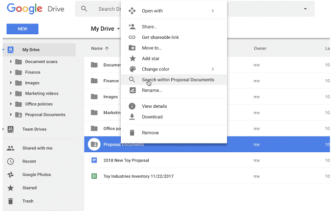 Nueva función Google Drive