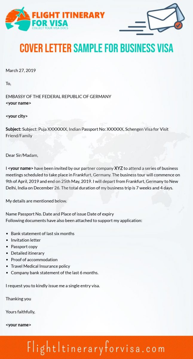 cover letter for visa application switzerland