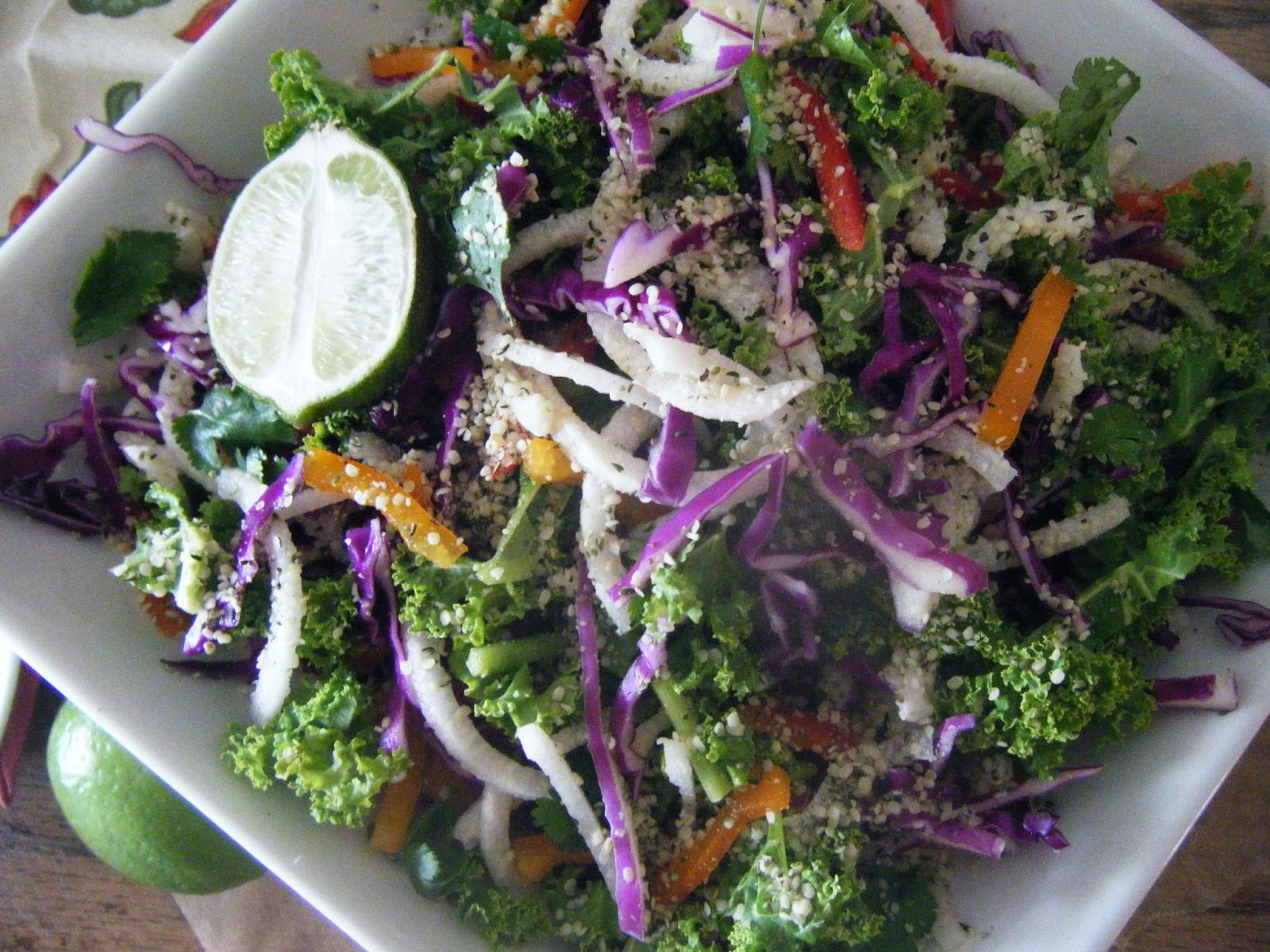 Jicama Noodle Salad with Creamy TahiniGinger Dressing